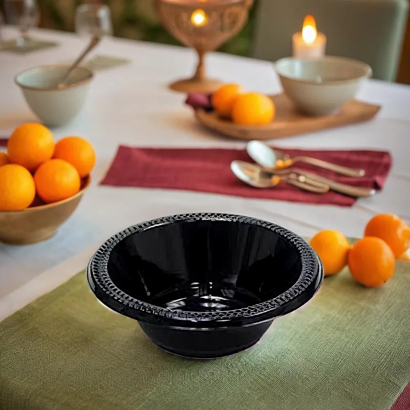 Victoria Bay Bowl 12 OZ Plastic Black Round 1000/Case