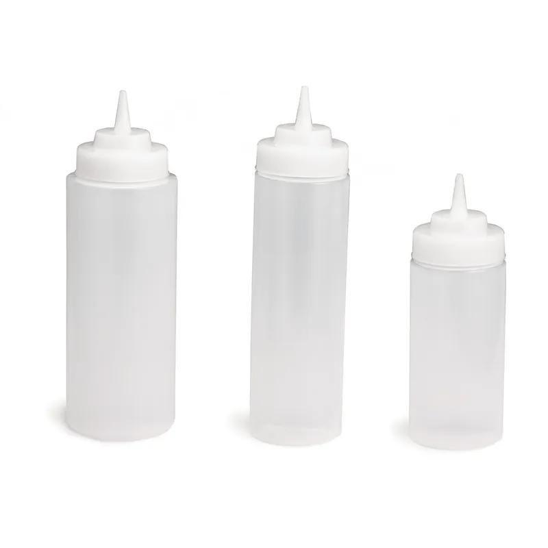 Bottle 16 OZ 2.75X8 IN PE Clear Wide Mouth Squeeze 1/Each