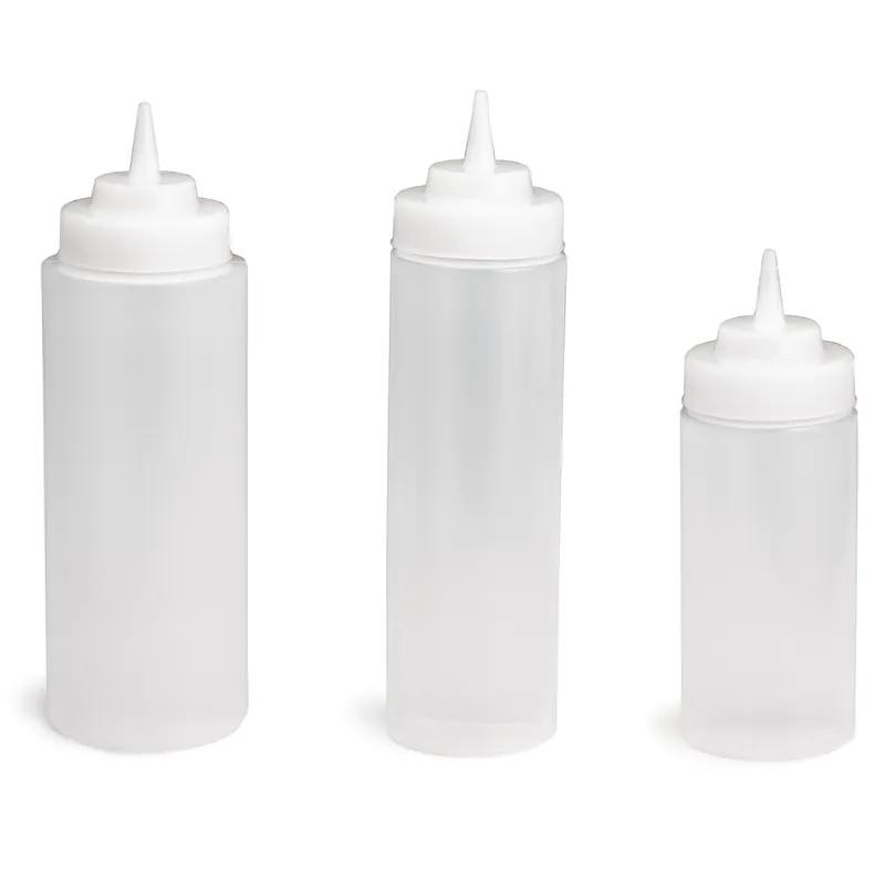 Bottle 32 OZ 3.25X10 IN LDPE Clear Round Wide Mouth Dishwasher Safe 1/Each