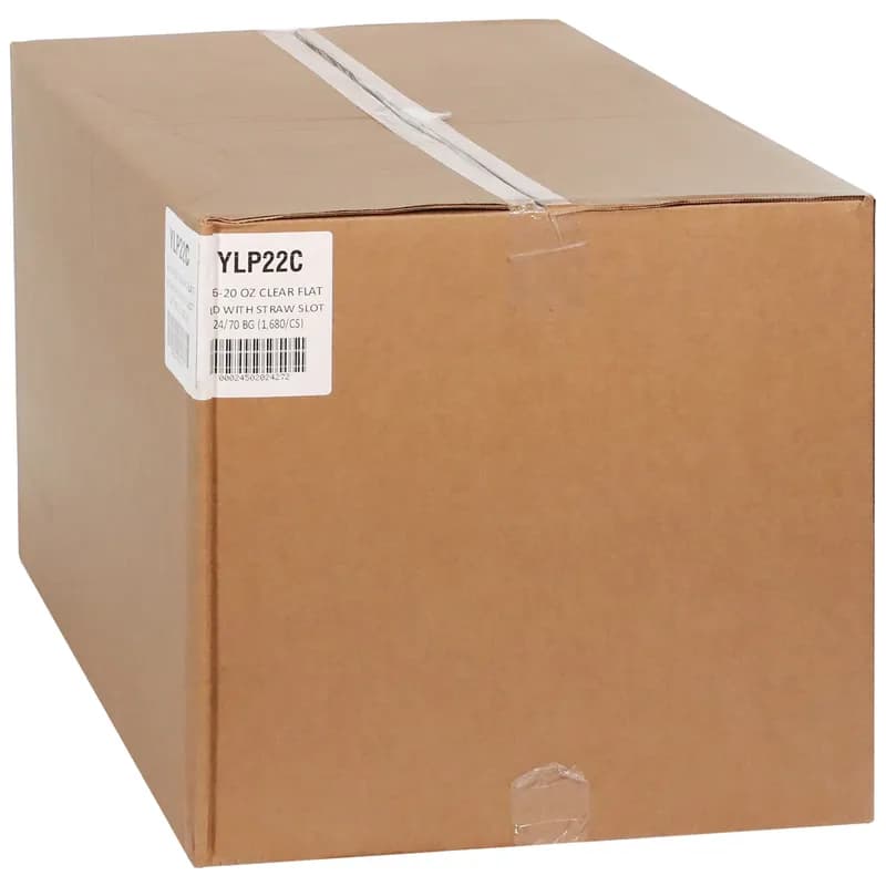 Lid Flat PET Clear For 16 OZ Cold Cup With Hole 1680/Case