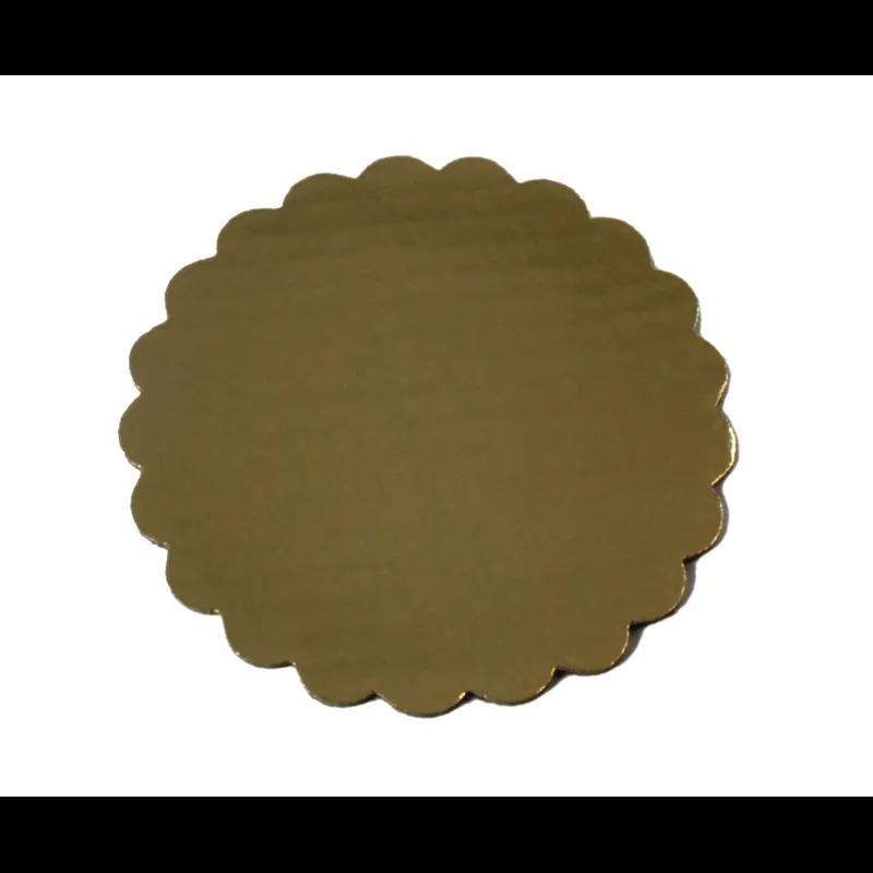 Cake Circle 7 IN Gold Scalloped 100/Case