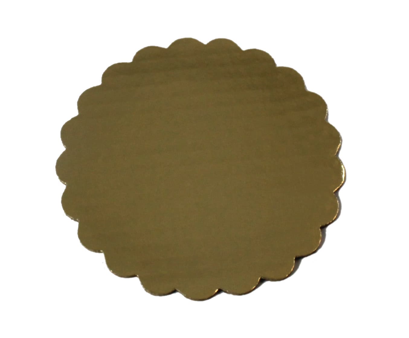 Cake Circle 7 IN Gold Scalloped 100/Case