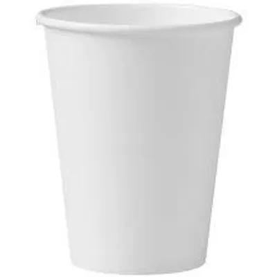 Hot Cup 8 OZ Double Wall Poly-Coated Paper White Round 728/Case