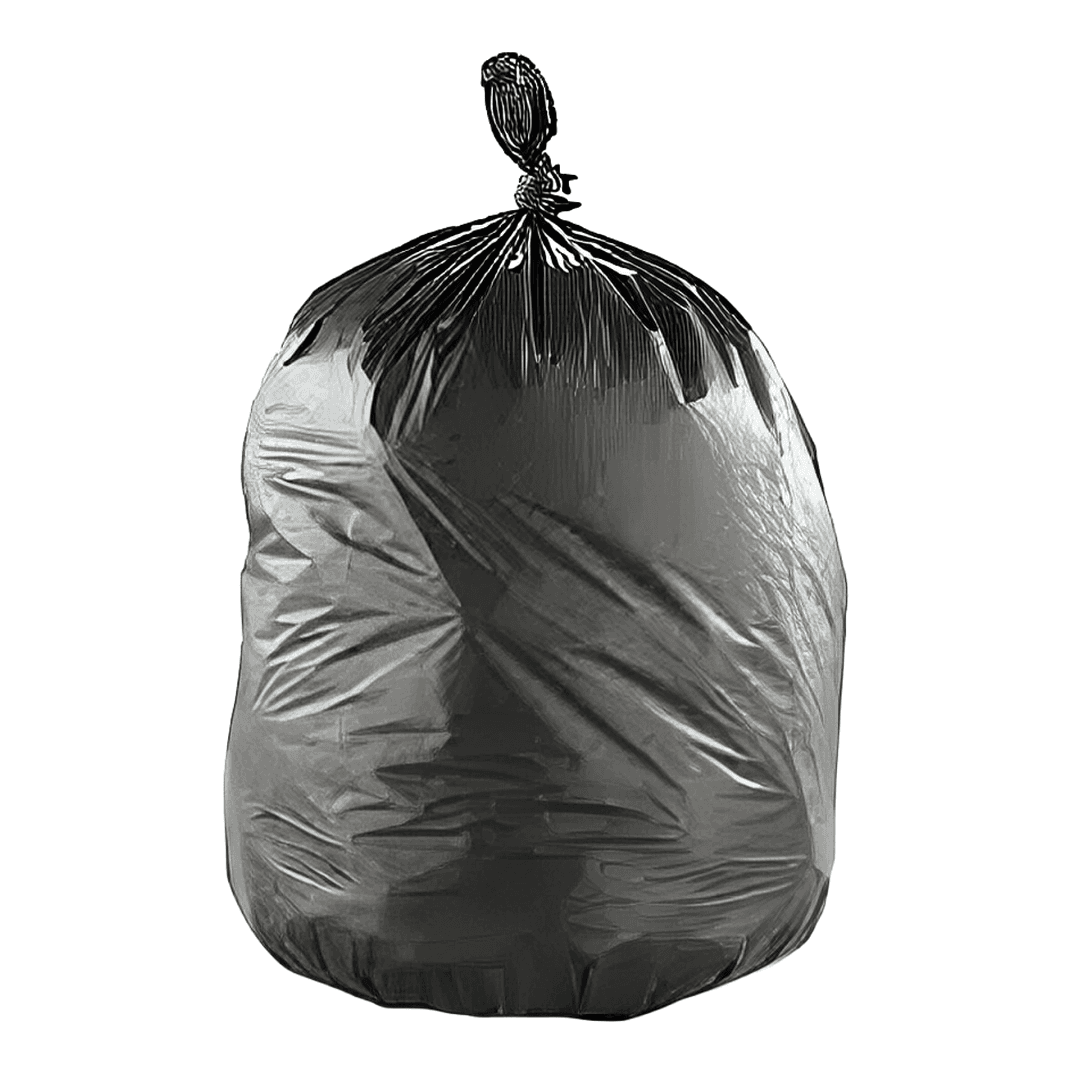 Municipal Can Liner 38X58 IN Black Plastic 10 Count/Pack 5 Packs/Case 50 Count/Case