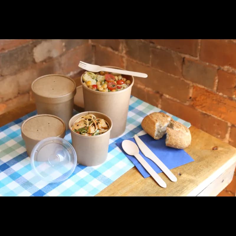 Food Container 12 OZ Kraft Bulk 25 Count/Pack 20 Packs/Case 500 Count/Case