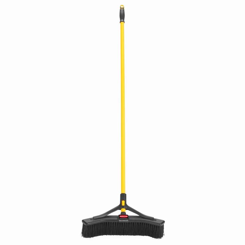 Maximizer™ Push Broom 58X18 IN Black Yellow PP With Supporting Yoke 1/Each