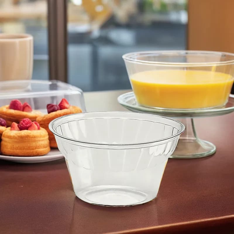 WNA Classic Dessert Dessert Container Base 5 OZ PET Clear Round 1000/Case