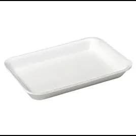 TR02P Meat Tray 8.25X5.75X0.875 IN Polystyrene Foam White Rectangle Heavy 400/Bundle