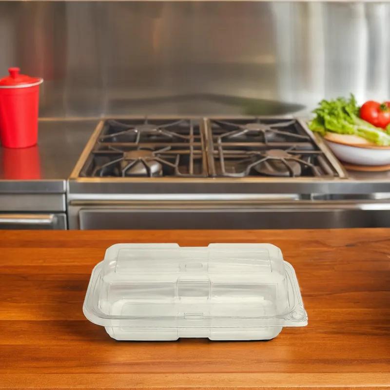 Hoagie & Sub Take-Out Container Hinged Plastic Tamper-Evident 232/Case
