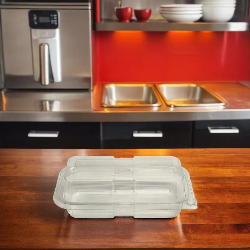 Hoagie & Sub Take-Out Container Hinged Plastic Tamper-Evident 232/Case