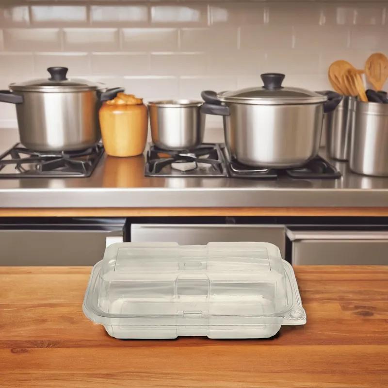 Hoagie & Sub Take-Out Container Hinged Plastic Tamper-Evident 232/Case