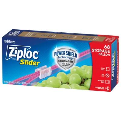Ziploc® Storage Bag 1 GAL Plastic With Zip Seal Slide Seal Closure Mega Pack 68 Count/Box 9 Box/Case