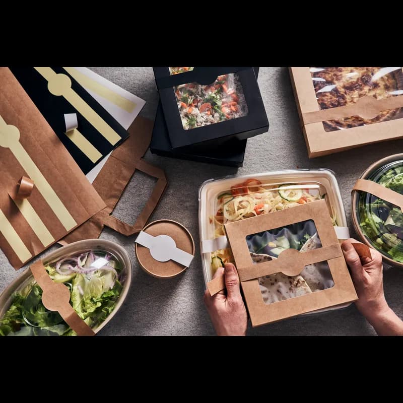 Food Wrap 15.75X7.05 IN Paper White Adhesive Freezer Safe 500 Count/Case