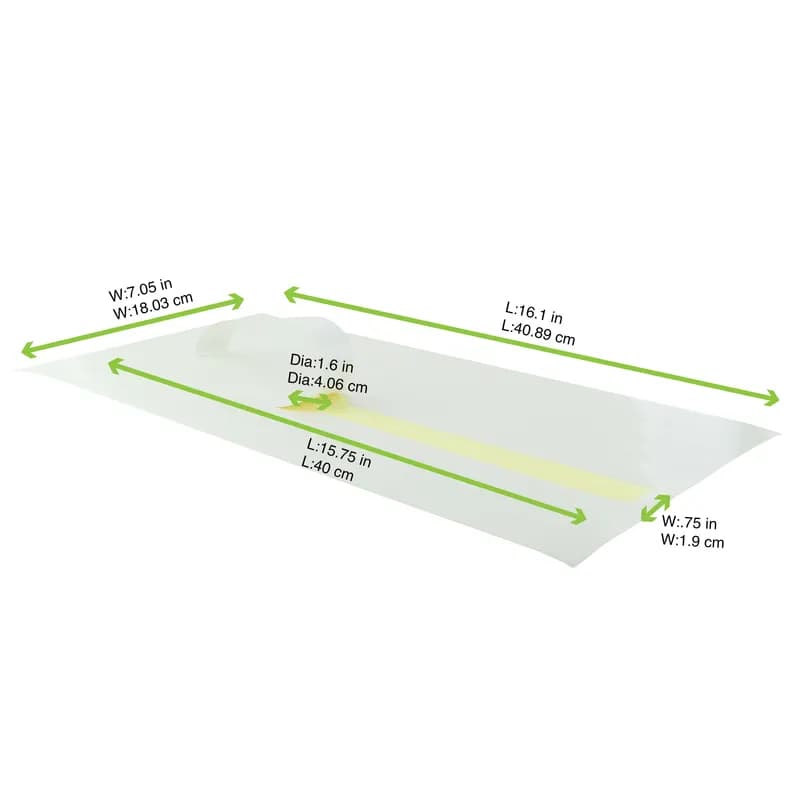 Food Wrap 15.75X7.05 IN Paper White Adhesive Freezer Safe 500 Count/Case