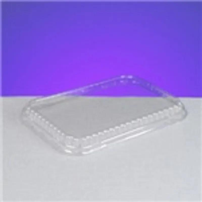 Lid Dome 0.5 IN Plastic Clear Rectangle For Container 250/Case