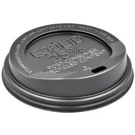 Ecolid® Lid Flat RPET Black For 10-20 OZ Hot Cup Sip Through 1000/Case