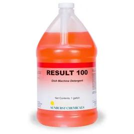 Result 100 Dishmachine Detergent 1 GAL Liquid Low Temperature High Temperature 4/Case