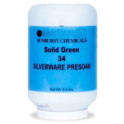 Solid Green 34 Silverware Presoak 5.5 LB Solid 1/Case