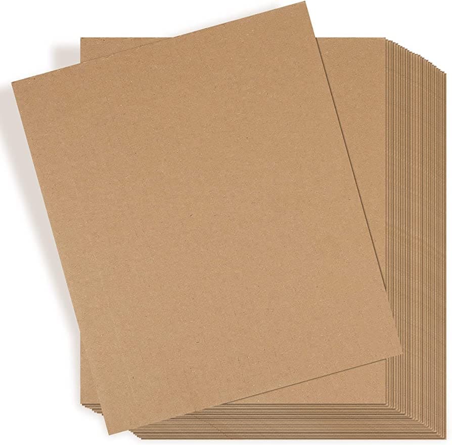 Corrugated Sheet 3.875X59.8125 IN Kraft Cardboard B-Flute 32ECT 1/Each