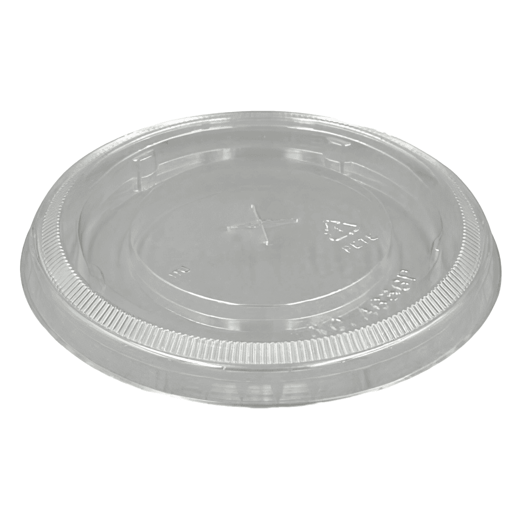 Lid Flat Plastic Clear For 32 OZ Cup With Hole 500/Case