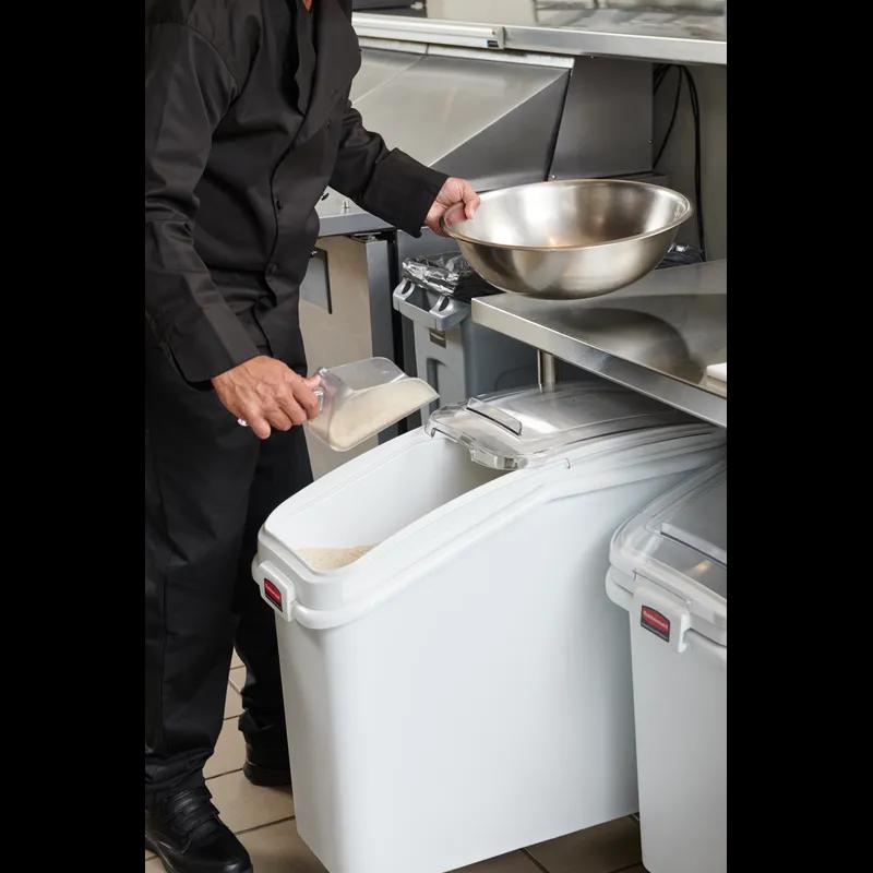 ProSave® Ingredient Bin 29.25X13.13X28.00 IN 400 Cup White Rectangle PP PC With 32 OZ Scoop 1/Each