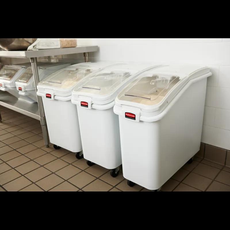 ProSave® Ingredient Bin 29.25X13.13X28.00 IN 400 Cup White Rectangle PP PC With 32 OZ Scoop 1/Each