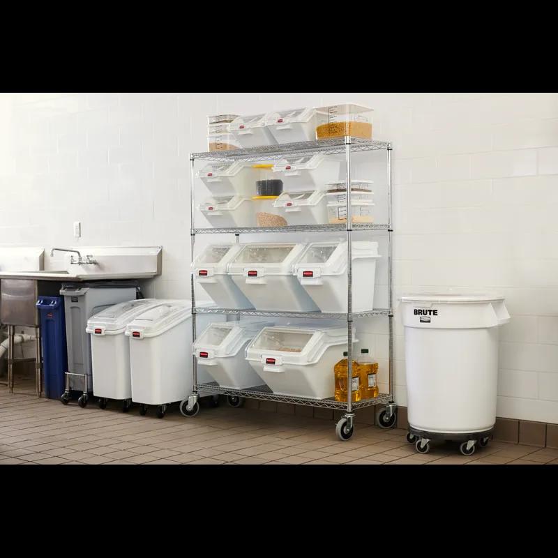 ProSave® Ingredient Bin 29.25X13.13X28.00 IN 400 Cup White Rectangle PP PC With 32 OZ Scoop 1/Each