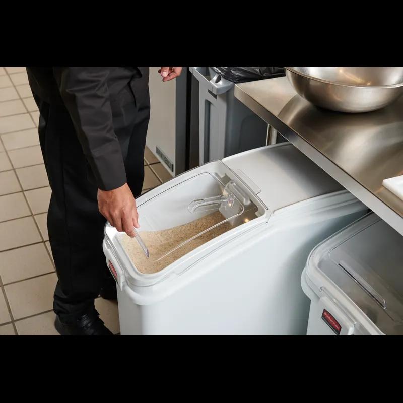 ProSave® Ingredient Bin 29.25X13.13X28.00 IN 400 Cup White Rectangle PP PC With 32 OZ Scoop 1/Each
