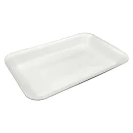 16S Meat Tray 1 Compartment Polystyrene Foam White 250/Case
