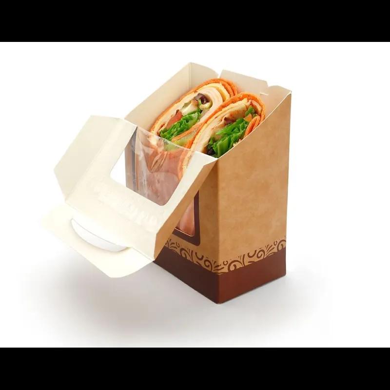 Wrap Pack Take-Out Box 4.25X2.5X5.25 IN Paper #Readyfresh With Window 500/Case