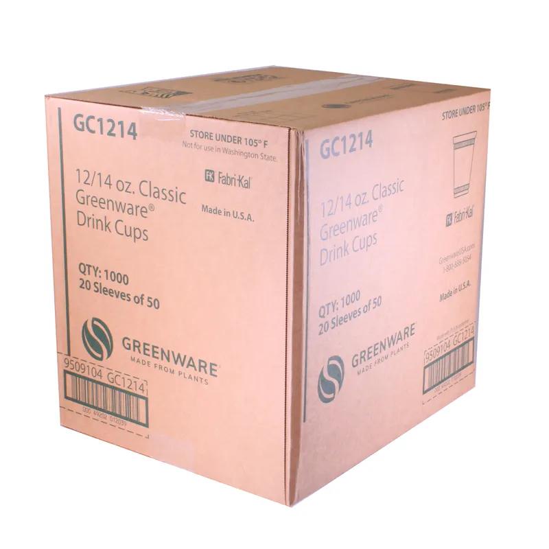 Greenware® Cold Cup 12 OZ PLA Clear 92MM 1000/Case