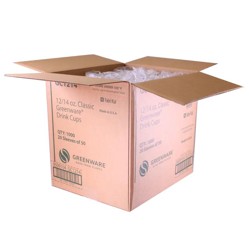 Greenware® Cold Cup 12 OZ PLA Clear 92MM 1000/Case