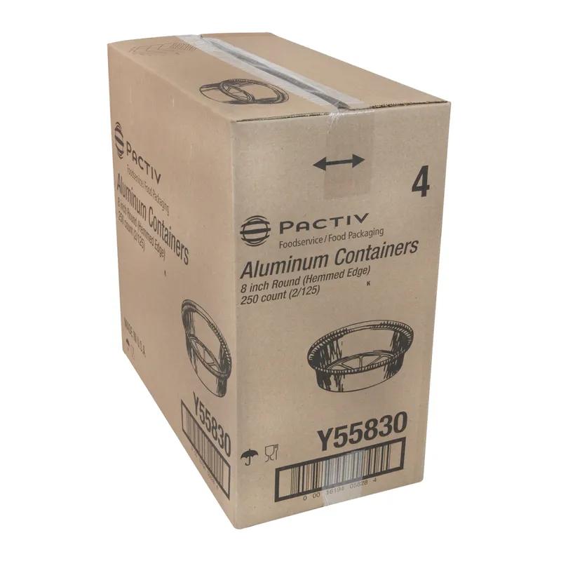 Take-Out Container 37 OZ 7.8X1.5 IN Aluminum Silver Round Hemmed Edge 500/Case