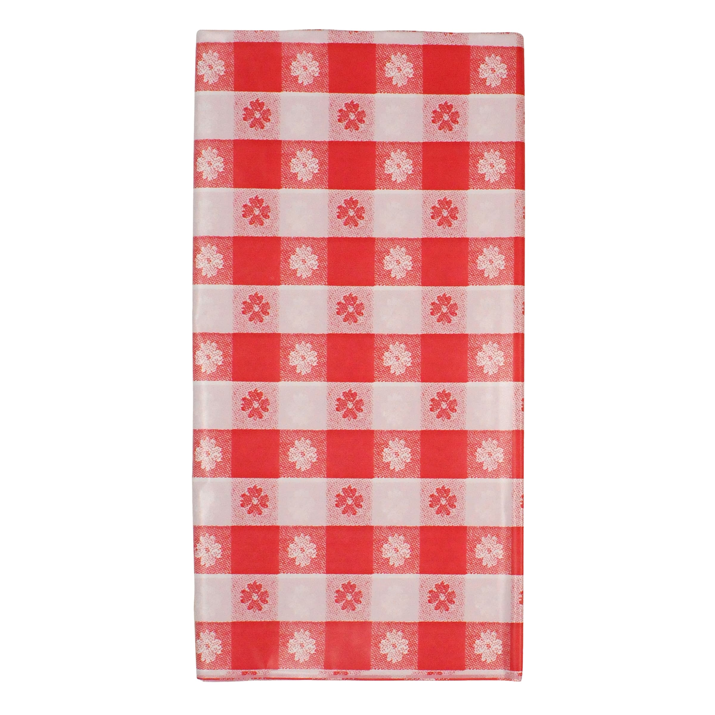 Table Cover 54X108 IN Plastic Red Gingham 12/Case