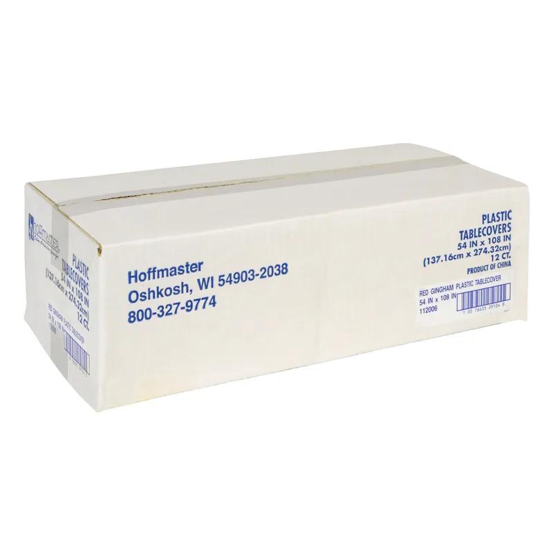 Table Cover 54X108 IN Plastic Red Gingham 12/Case