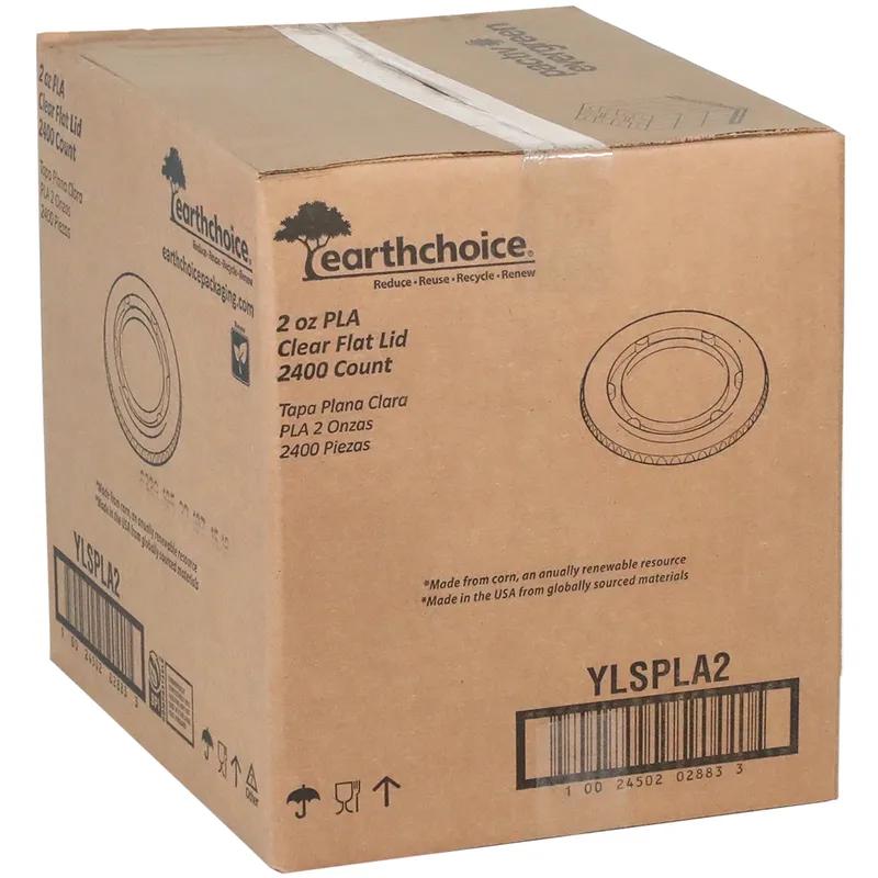 EarthChoice® Lid PLA Clear For 2 OZ Portion Cup 2400/Case