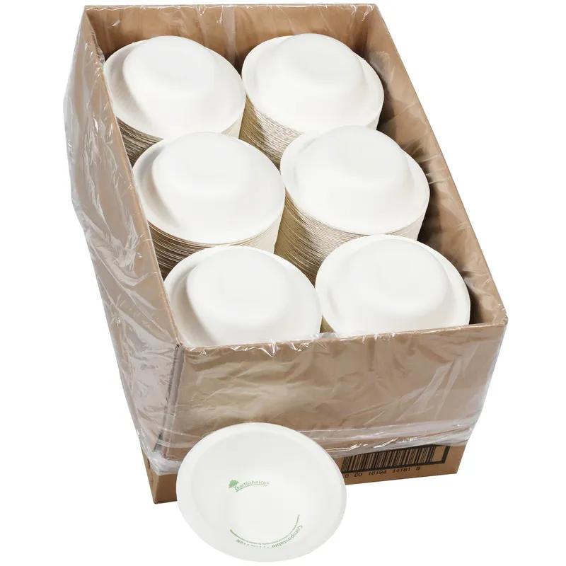 Bowl 12 OZ Paperboard White Round Microwave Safe Grease Resistant Moisture Resistant 750/Case