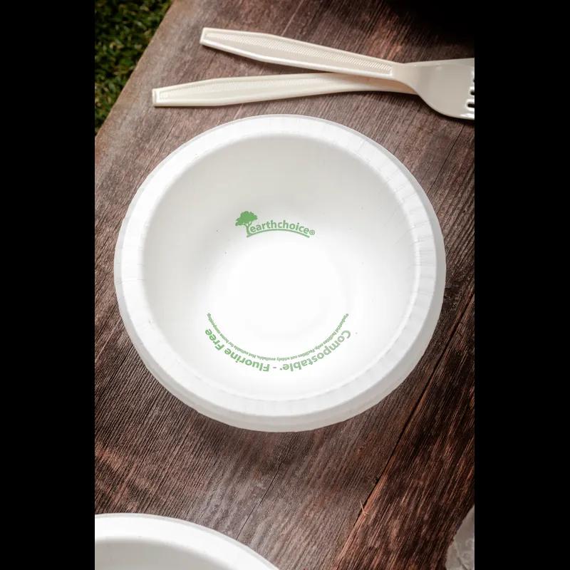 Bowl 12 OZ Paperboard White Round Microwave Safe Grease Resistant Moisture Resistant 750/Case