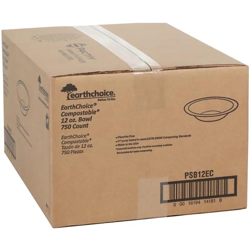 Bowl 12 OZ Paperboard White Round Microwave Safe Grease Resistant Moisture Resistant 750/Case