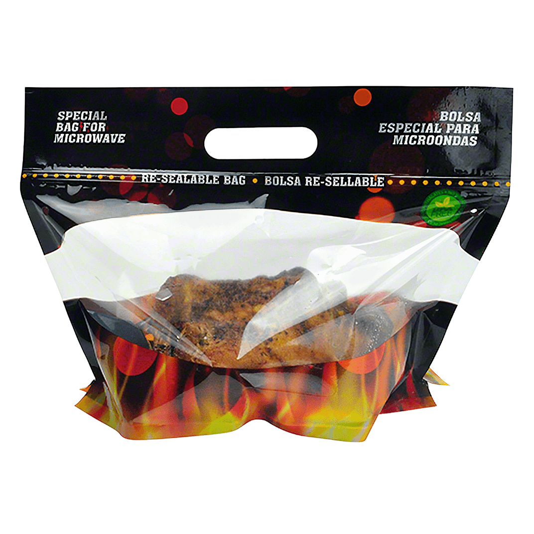 Rotisserie Chicken Bag Large (LG) 12.75X9.75X6.5 IN PET CPP #Readyfresh FDA Compliant 250/Case