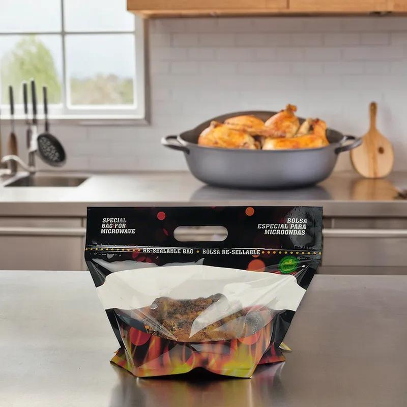 Rotisserie Chicken Bag Large (LG) 12.75X9.75X6.5 IN PET CPP #Readyfresh FDA Compliant 250/Case