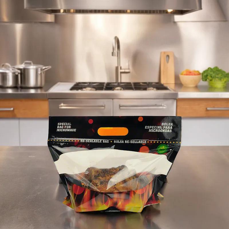 Rotisserie Chicken Bag Large (LG) 12.75X9.75X6.5 IN PET CPP #Readyfresh FDA Compliant 250/Case