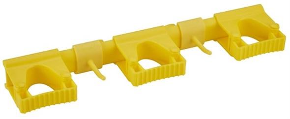 Vikan® Wall Bracket System 16.5X3.4X1.9 IN Yellow PP TPE Rubber Polyamide Hi-Flex Hygienic 1/Each