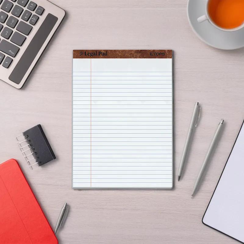 Legal Pad 8.5X11.75 IN White Wide Rule Perforated 12/Dozen