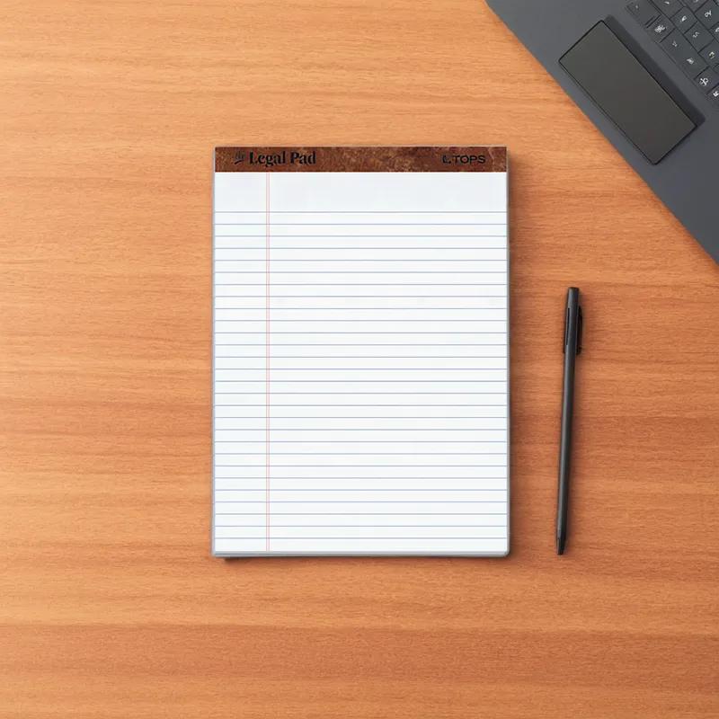 Legal Pad 8.5X11.75 IN White Wide Rule Perforated 12/Dozen