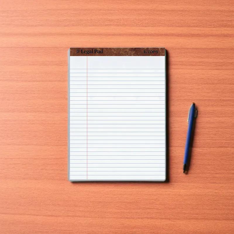 Legal Pad 8.5X11.75 IN White Wide Rule Perforated 12/Dozen