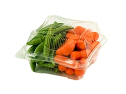 Take-Out Container Hinged With Dome Lid 6X6X3 IN PLA Clear Square 500/Case