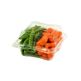 Take-Out Container Hinged With Dome Lid 6X6X3 IN PLA Clear Square 500/Case