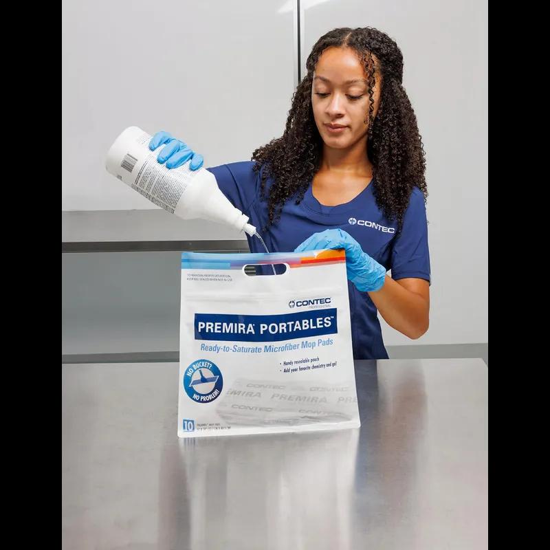 Premira® Portables Mop Pad 5X19 IN Microfiber Kit Saturate On Demand 10 Count/Bag 28 Bags/Case