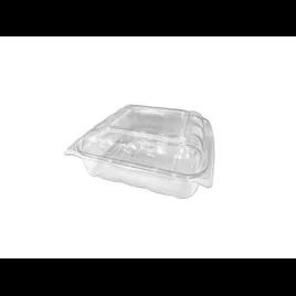 Take-Out Container Hinged Medium (MED) 9.3X9.3X3.59 IN PET Clear Square 170/Case
